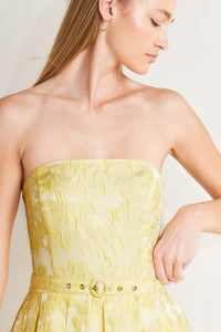 BUTTERCUP BLOOM WOVEN MIDI DRESS