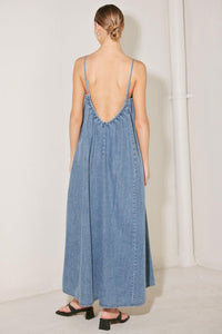 INDIGO WEEKEND THEORY DENIM MIDI DRESS