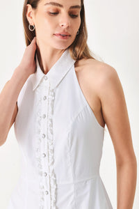 ANGEL CHARM WOVEN MIDI DRESS
