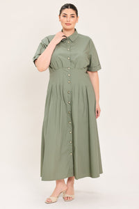 COUNTRYSIDE CHARM WOVEN MIDI DRESS