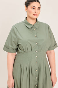 COUNTRYSIDE CHARM WOVEN MIDI DRESS