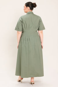 COUNTRYSIDE CHARM WOVEN MIDI DRESS