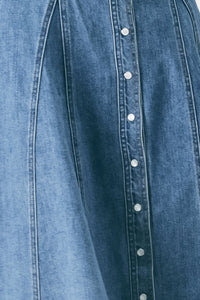 VINTAGE SKY DENIM MIDI SHIRT DRESS