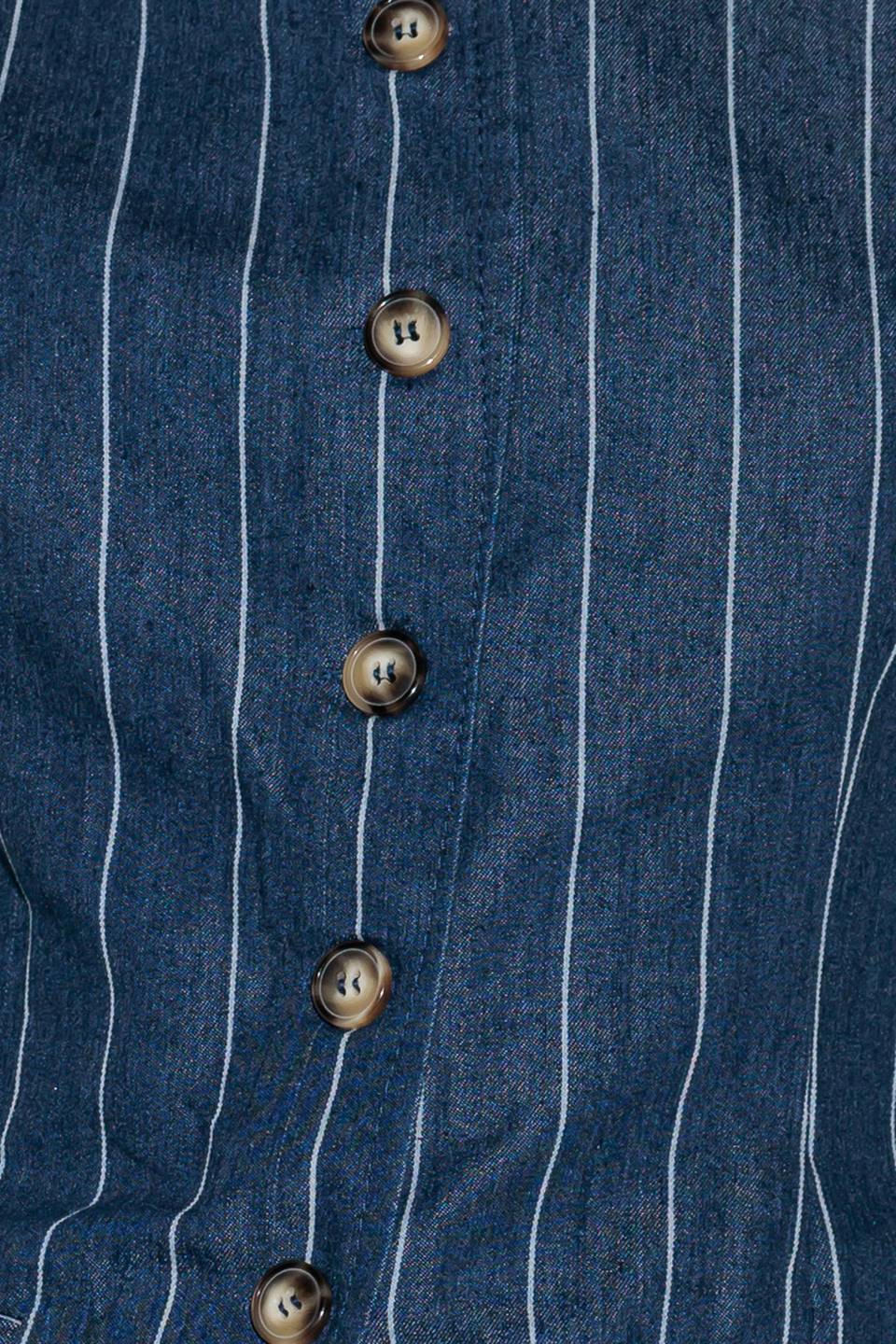 HOLD JOY IN INDIGO WOVEN VEST