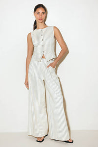 COFFEE RUN STRIPED WOVEN VEST