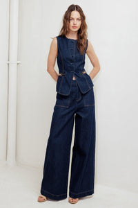 INDIGO ICON DENIM VEST
