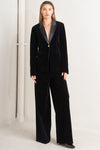 MIDNIGHT TUX WOVEN VELVET BLAZER