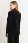 MIDNIGHT TUX WOVEN VELVET BLAZER