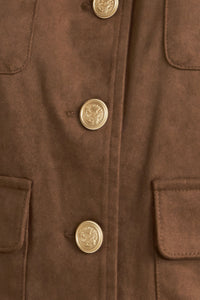 HERITAGE UTILITY FAUX SUEDE JACKET