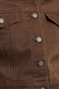 EFFORTLESS EDGE BROWN TWILL JACKET