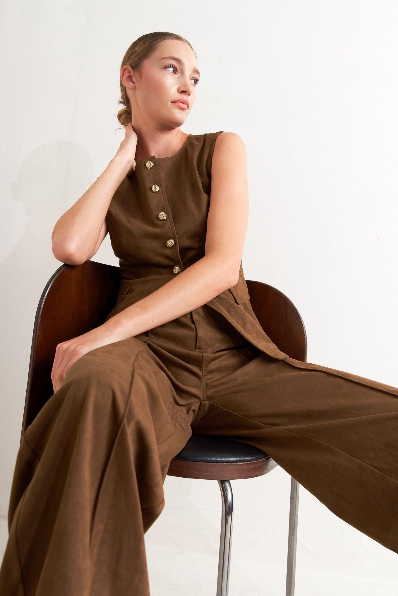MIDNIGHT MESA STYLE FAUX SUEDE PANTS
