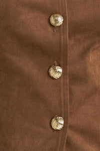 BROWN SUGAR FAUX SUEDE VEST