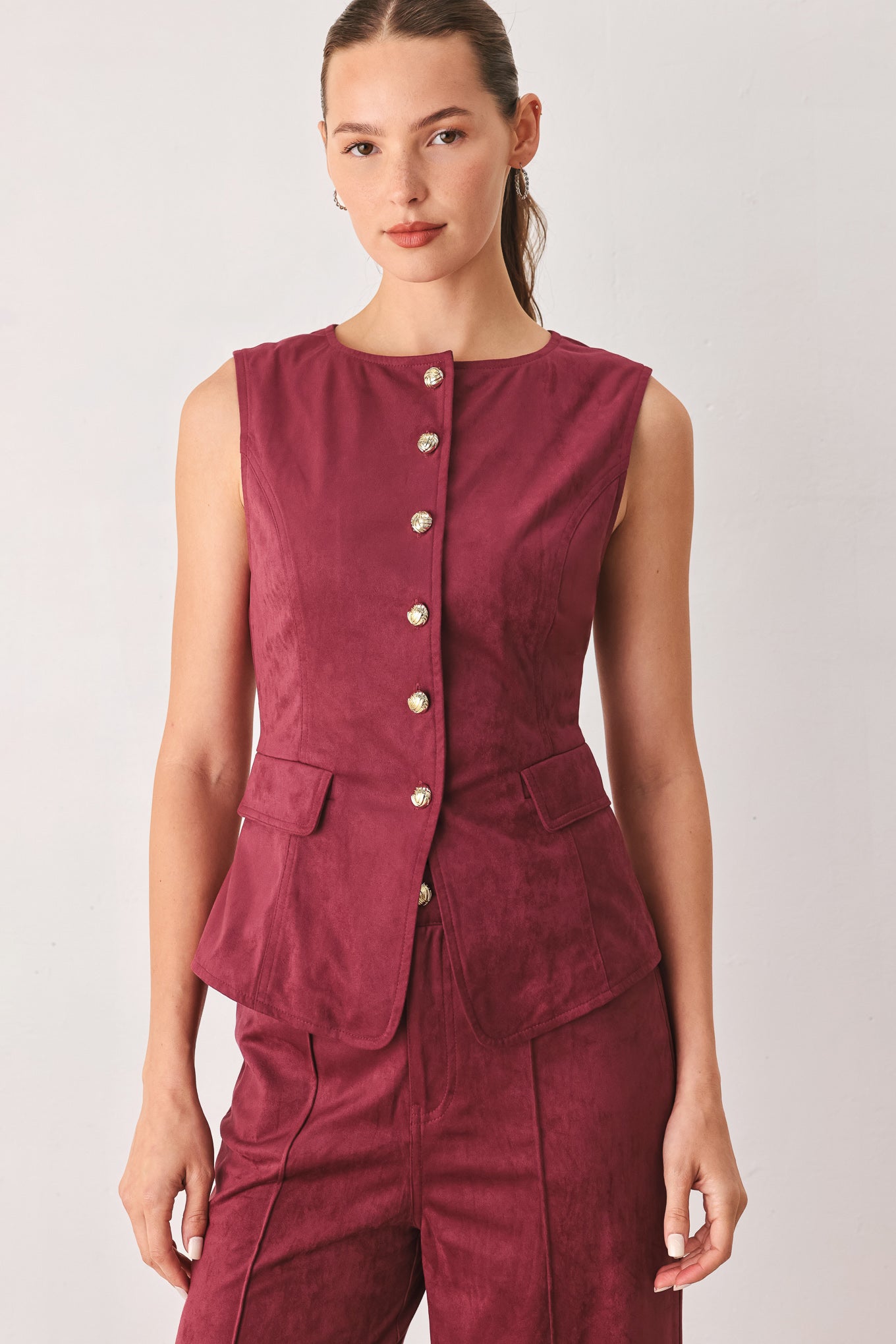 MIDNIGHT MESA STYLE FAUX SUEDE VEST