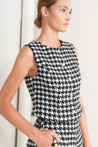 METRO ICON WOVEN HOUNDSTOOTH VEST