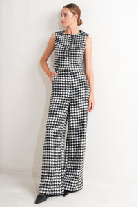 METRO ICON WOVEN HOUNDSTOOTH VEST