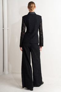 SHADOW GLAM WOVEN LACE BLAZER