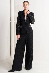 SHADOW GLAM WOVEN LACE BLAZER