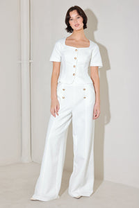 MINIMAL PRESTIGE WOVEN TOP