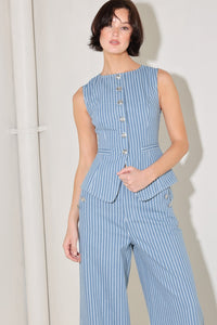 PINSTRIPE PRESTIGE WOVEN VEST