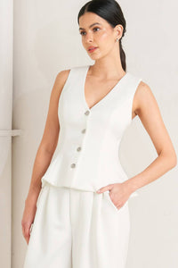 PURE ELEGANCE WOVEN VEST