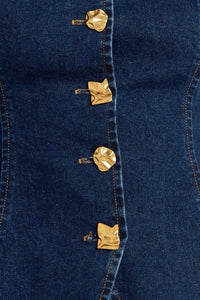 QUIET LUXE DENIM TOP