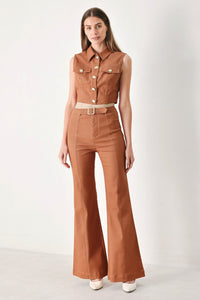 SAHARA EDIT WOVEN CROP TOP