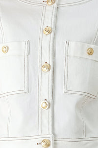 FIFTH STREET WOVEN CROP JACKET