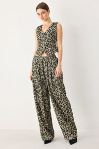 LEOPARD LUXE WOVEN VEST