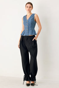 POLISHED DENIM VEST