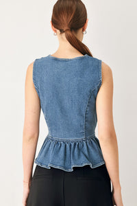 POLISHED DENIM VEST