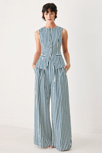 PORTSIDE STRIPE WOVEN VEST