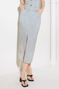 LOVELY BY NATURE KNIT MIDI SKIRT