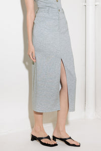 LOVELY BY NATURE KNIT MIDI SKIRT
