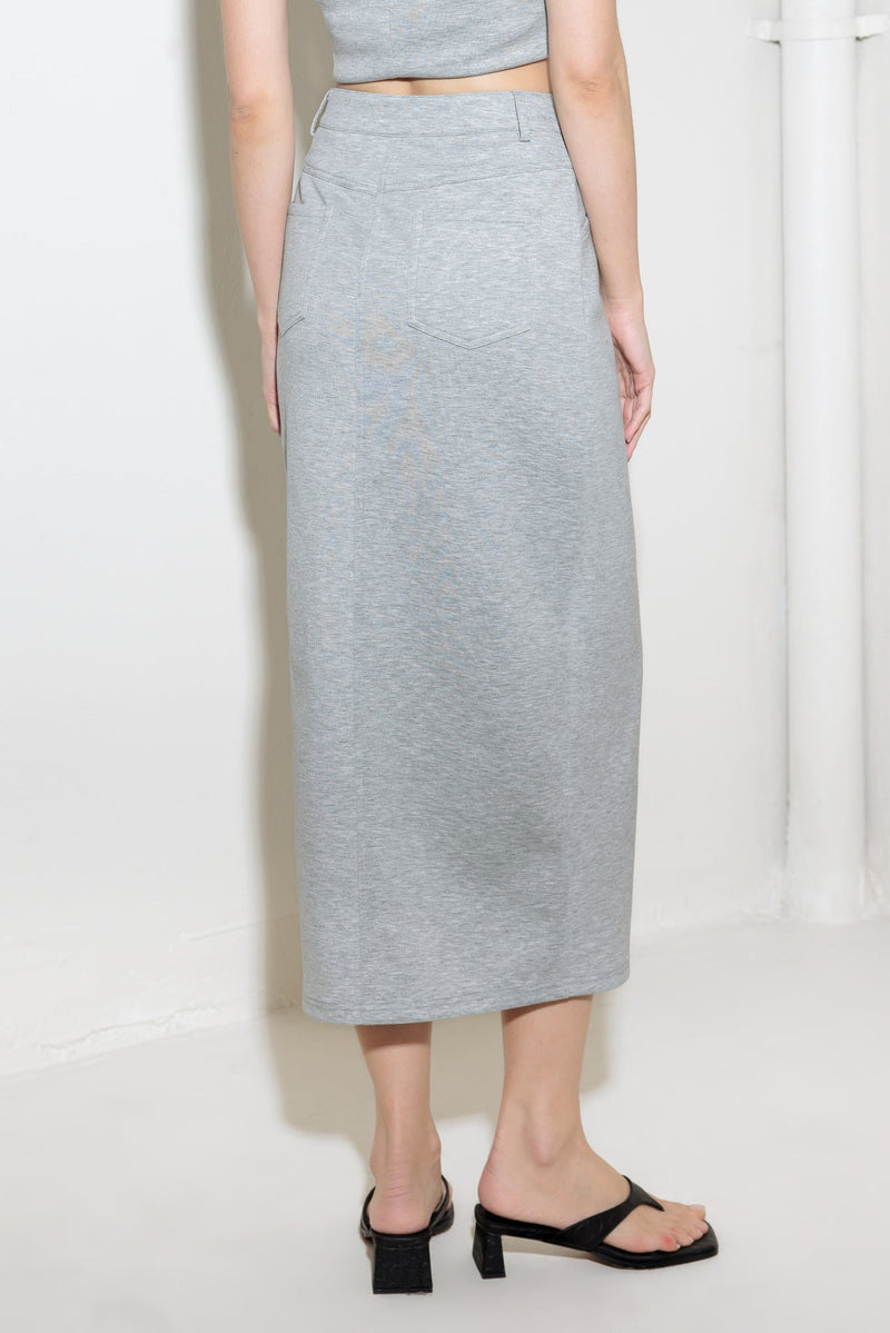 LOVELY BY NATURE KNIT MIDI SKIRT