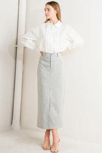 LOVELY BY NATURE KNIT MIDI SKIRT