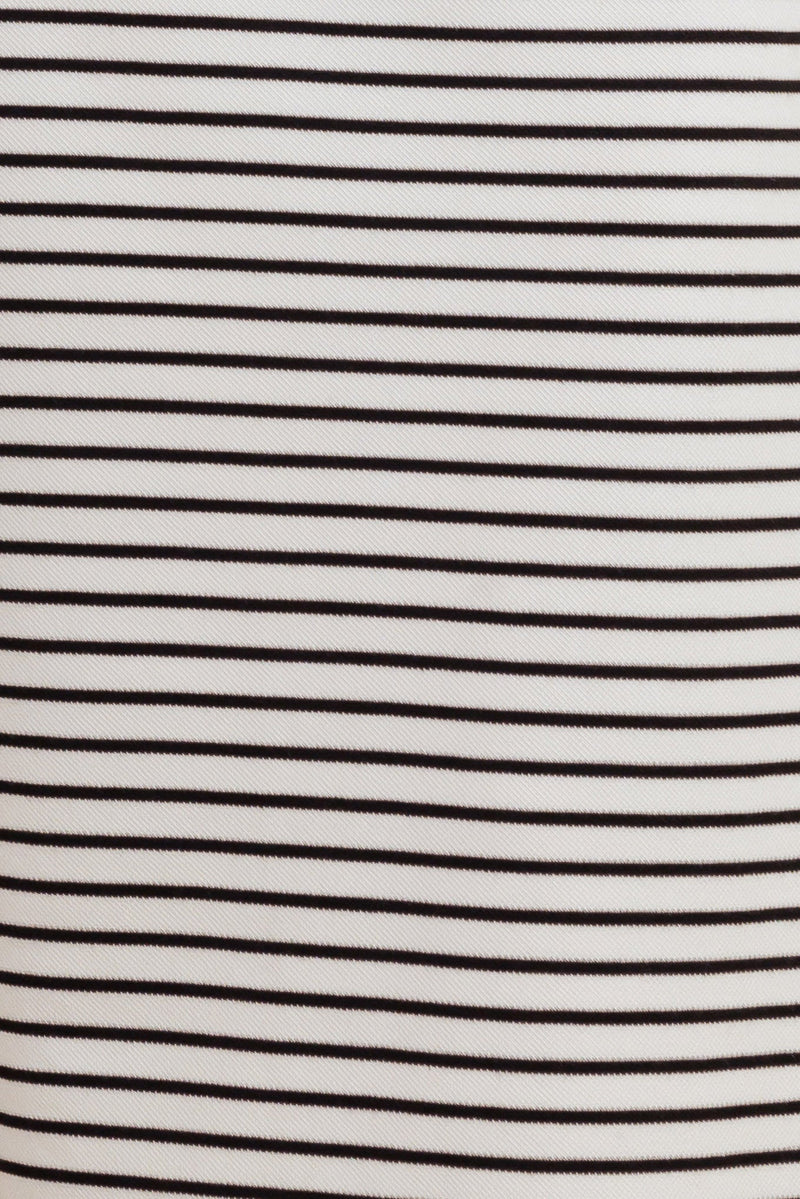 WINDING PATH STRIPED WOVEN SKIRT