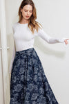 URBAN MUSE JACQUARD DENIM SKIRT