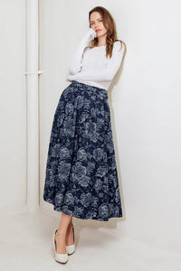 URBAN MUSE JACQUARD DENIM SKIRT