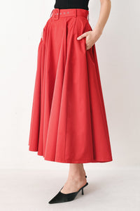 ROUGE ALLURE WOVEN FULL MIDI SKIRT