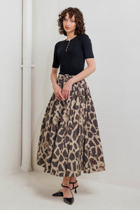 LEO LOVER WOVEN FULL MIDI SKIRT