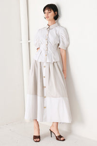 COASTAL LIGHT WOVEN MIDI SKIRT