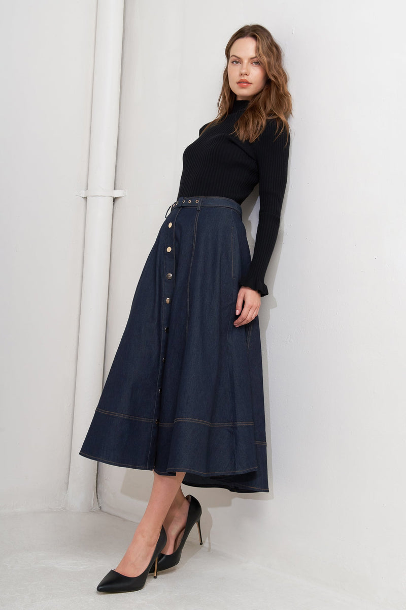 DENIM BALLET CIRCLE SKIRT