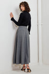 TIMELESS LOOK WOVEN MIDI CIRCLE SKIRT