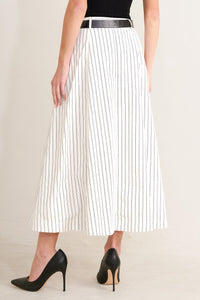 UPTOWN STRIPE WOVEN MDI CIRCLE SKIRT