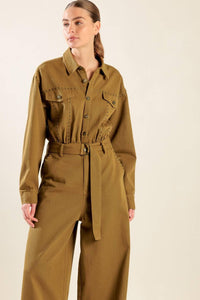 FLEETING WHISPERS TWILL JUMPSUIT