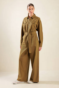 FLEETING WHISPERS TWILL JUMPSUIT