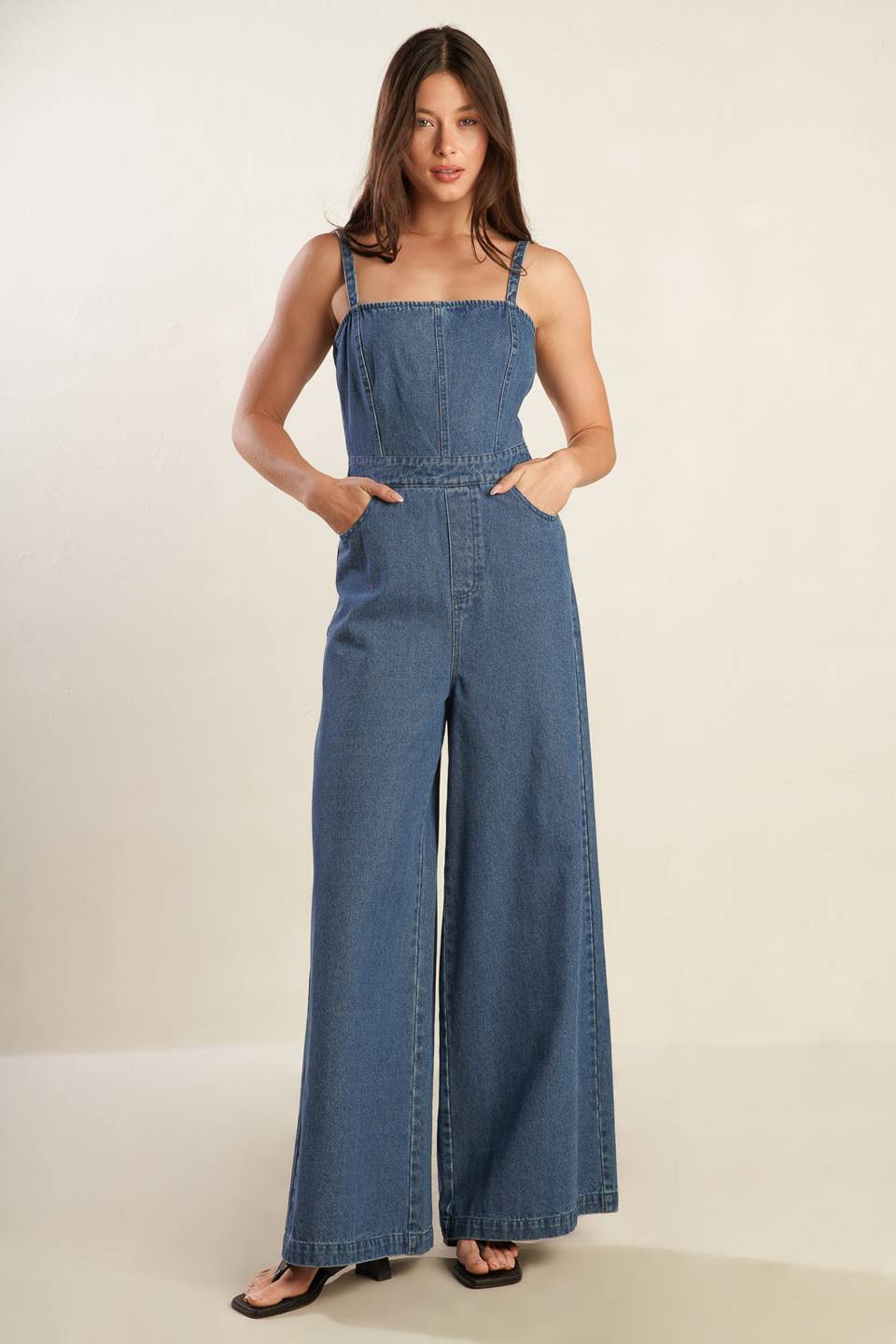 CLEAN GIRL DENIM JUMPSUIT