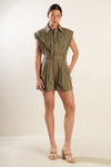 HEART OF A WOMAN WOVEN ROMPER