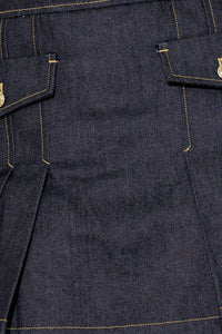 A FRESH PICK INDIGO DENIM SKORT