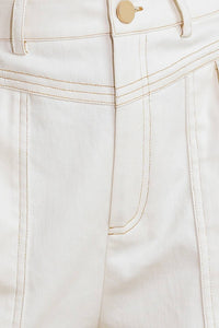SIMPLY MINE CREAM WOVEN SHORT